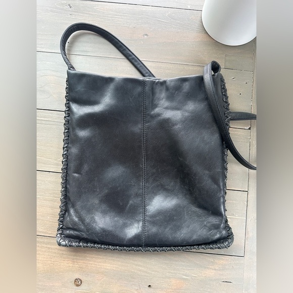 Kenneth Cole Black Leather Tote Bag - Picture 3 of 7